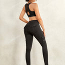 Leggings deportivos de cintura alta, color rosa, con multiples bolsillos con solapa, cinturilla ancha, para correr, yoga, fitness, pantalones ajustados, pantalones de entrenamiento informales