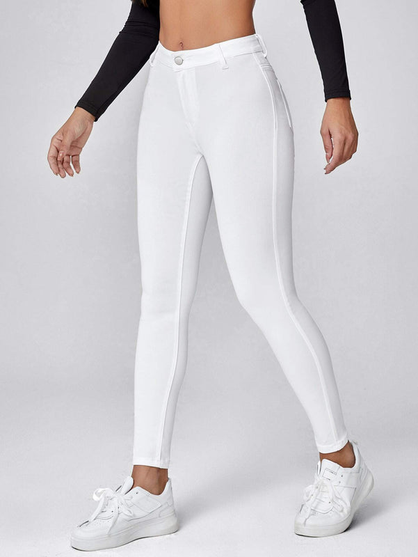 Essnce Pantalones ajustados casuales y simples de una sola pieza para mujeres de primavera y verano