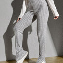 Pantalones tejido de canale bajo con abertura
