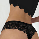 Lenceria de encaje floral de tanga