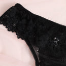 Lenceria De Encaje Floral De Tanga
