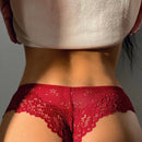 Lenceria de encaje floral de tanga
