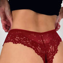 Lenceria de encaje floral de tanga