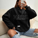 Ezwear sudadera informal con capucha y bolsillo con estampado de letras, para otono/invierno