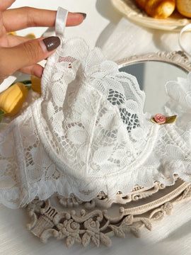 Set de lenceria con aro con encaje floral