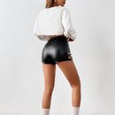 BAE Shorts con abertura lateral PU