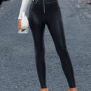 Prive Pantalones ajustados con cremallera PU