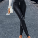Prive Pantalones ajustados con cremallera PU