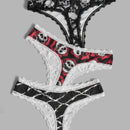 ROMWE Goth 3 piezas Set bragas estampado de craneo