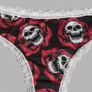 ROMWE Goth 3 piezas Set bragas estampado de craneo