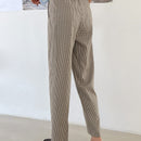 Dazy pantalones con estampado de cuadros con detalle plegado y bolsillo lateral inclinado