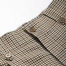 Dazy pantalones con estampado de cuadros con detalle plegado y bolsillo lateral inclinado