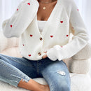 Frenchy cardigan con botones de corte casual y rayas para mujer, para otono/invierno
