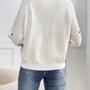 Frenchy cardigan con botones de corte casual y rayas para mujer, para otono/invierno