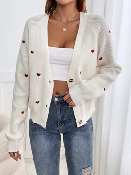 Frenchy cardigan con botones de corte casual y rayas para mujer, para otono/invierno