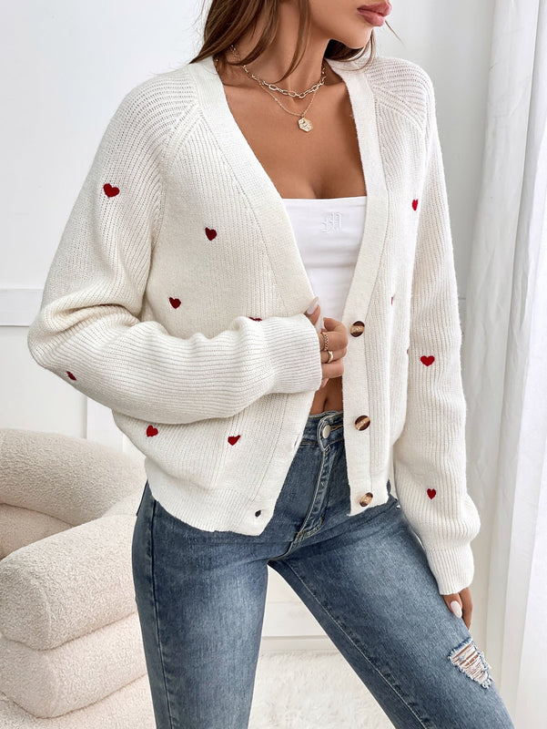 Frenchy cardigan con botones de corte casual y rayas para mujer, para otono/invierno
