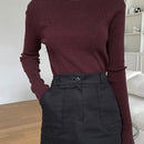 DAZY Jersey De Punto Acanalado Cuello Alto