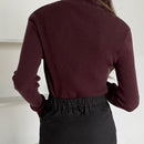 DAZY Jersey De Punto Acanalado Cuello Alto