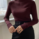 DAZY Jersey De Punto Acanalado Cuello Alto