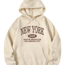 Ezwear sudadera con capucha informal con cordon para mujeres, estampado con letras, para otono/invierno