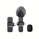 Micrófono sin varillas con Clip de XIAOLO, Conexión Inalámbrica, Control de Voz 2-1 y Grabación con Un Toque, Omnidireccional 360°, Recargable por USB-C, Reducción de Ruido para Transmisiones en Vivo, Podcasts, Vlogging, Equipo de Audio para Streaming |