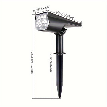 1pc Luz Solar Exterior para Jardín, Iluminación Decorativa para Villa y Césped