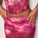 BAE Skort de tie dye fruncido lateral