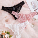 3 paquetes de lenceria sexy con tanga de encaje floral