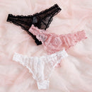 3 paquetes de lenceria sexy con tanga de encaje floral