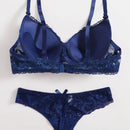 Set de lenceria con aro con encaje floral