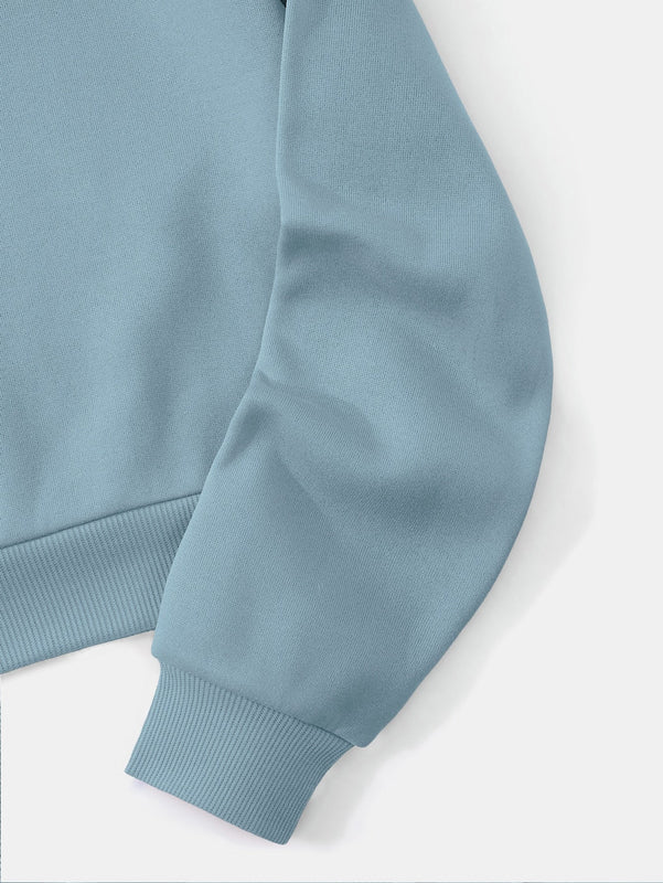 Ezwear capucha unicolor con cordon crop con forro termico
