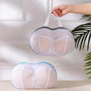 1pc Bolsa de Lavado para Sujetador Duradera con Cremallera – Funda Anti-Deformación para Lavadora para Todas las Copas, Lavado a Mano o en Seco, Blanca con Correas Azules, Evita Enredos y Daños en Ciclos de Lavado, Bolsas de Ropa