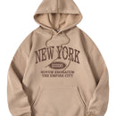 Ezwear sudadera con capucha informal con cordon para mujeres, estampado con letras, para otono/invierno