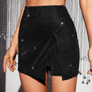 BAE Skort bajo cruzado brillante