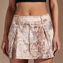 BAE Skort con estampado de piel de serpiente con bolsillo lateral con solapa