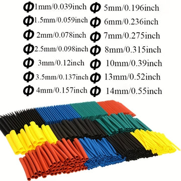 Tubos retraíbles al calor, tubos resistentes al calor, kits de envoltura retraíbles al calor, cables de conexión eléctrica y mangos de aislamiento de cables para protección.