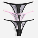 ROMWE Kawaii 3 piezas Set bragas con estampado de dibujos animados