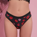 Bragas con estampado de labio