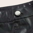 EZwear Verano Negro Y2k De Cintura Alta Roll Up Hem Shorts