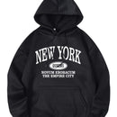 Ezwear sudadera con capucha informal con cordon para mujeres, estampado con letras, para otono/invierno