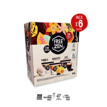 HELADO FREEZEN 6U 510G SURTIDO VASO