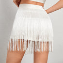 SXY Shorts bajo con fleco sin cinturon