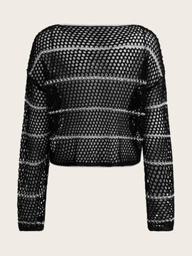 Jersey con abertura de hombros caidos