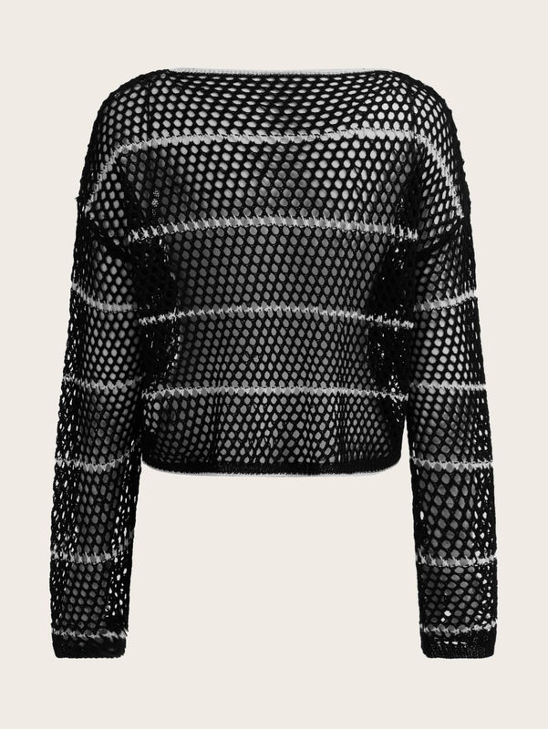 Jersey con abertura de hombros caidos