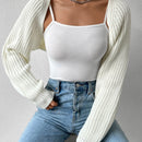 Ezwear cardigan con camisola decorado con lazo para mujer, otono/invierno