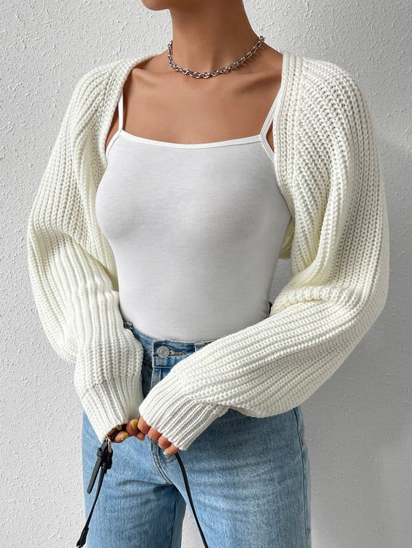 Ezwear cardigan con camisola decorado con lazo para mujer, otono/invierno