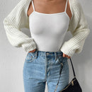 Ezwear cardigan con camisola decorado con lazo para mujer, otono/invierno