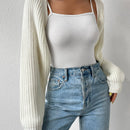 Ezwear cardigan con camisola decorado con lazo para mujer, otono/invierno