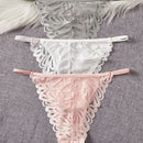 Conjunto De Lenceria Con Encaje Y Panty, 3 Unidades Por Paquete