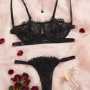 Conjunto De 2 Piezas De Ropa Interior De Encaje Para Mujeres (con Varilla)